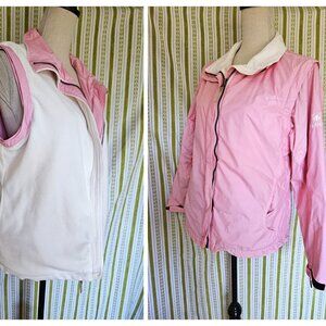 Size L Sunice Storm Pink Jacket With Zip Off Sleeves Reversible